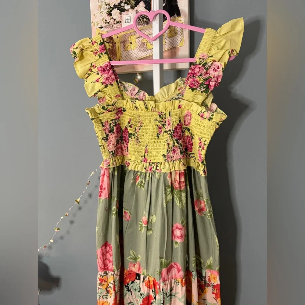 105 • ON SALE!...Emilia Botanical Maxi Dress | French Country Floral Tiered Maxi - Picture 10 of 11